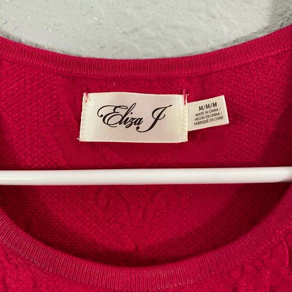 Eliza J Womens Medium Pink Floral Dress Knee Length Tank Wedding Sleeveless - Picture 4 of 7